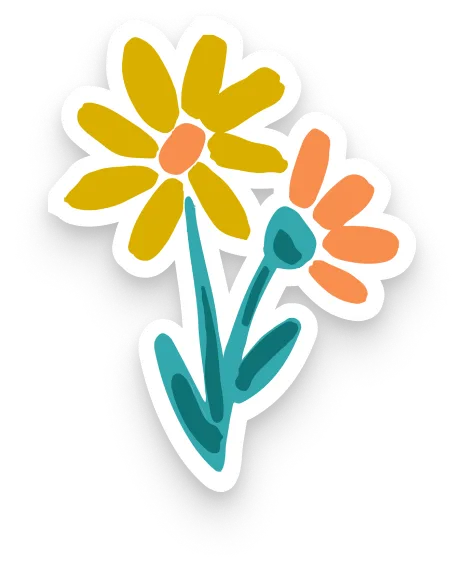 Flower sticker