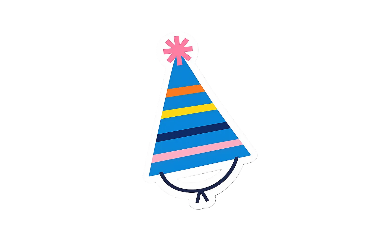 Birthday hat sticker