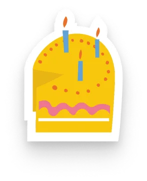 Cake sticker